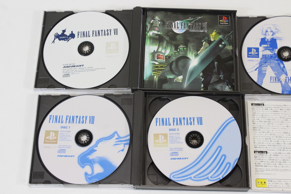 Lot of 4 Final Fantasy 7 8 9 VII VIII IX Seiken Densetsu Legend of Mana (B) SONY PlayStation 1 PS1
