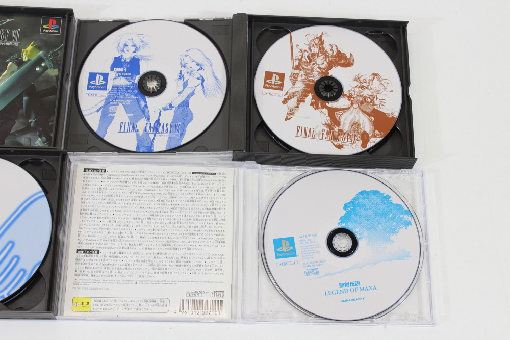 Lot of 4 Final Fantasy 7 8 9 VII VIII IX Seiken Densetsu Legend of Mana (B) SONY PlayStation 1 PS1