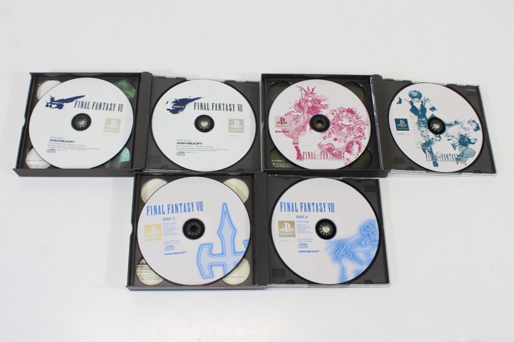Lot of 4 Final Fantasy 7 8 9 VII VIII IX Seiken Densetsu Legend of Mana (B) SONY PlayStation 1 PS1