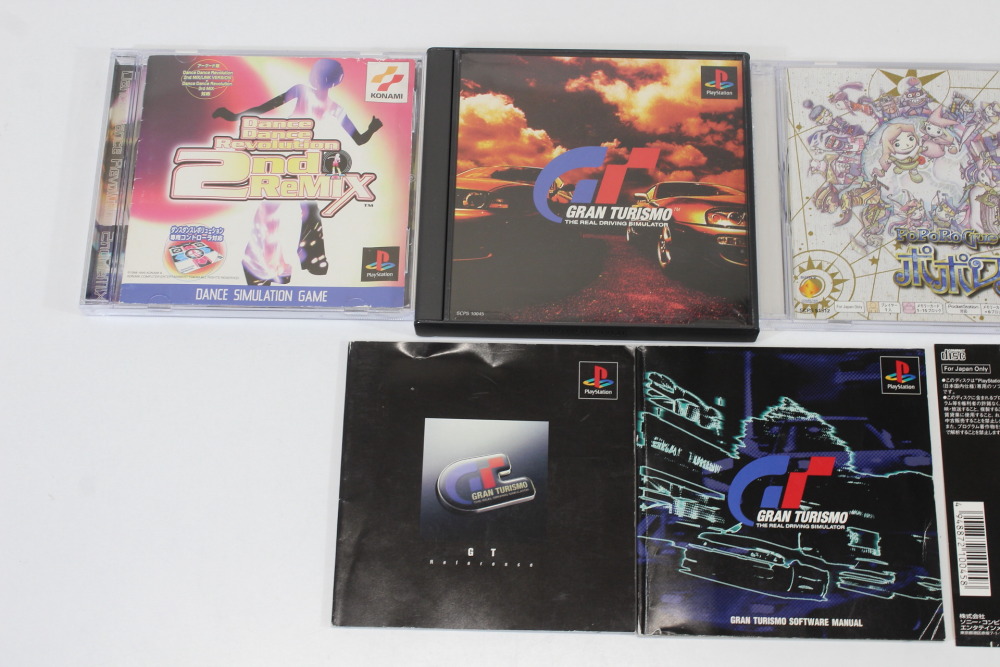 Lot of 4 Gran Turismo XI Dance Dance Revolution 2nd Remix Poporogue (B) SONY PlayStation 1 PS1