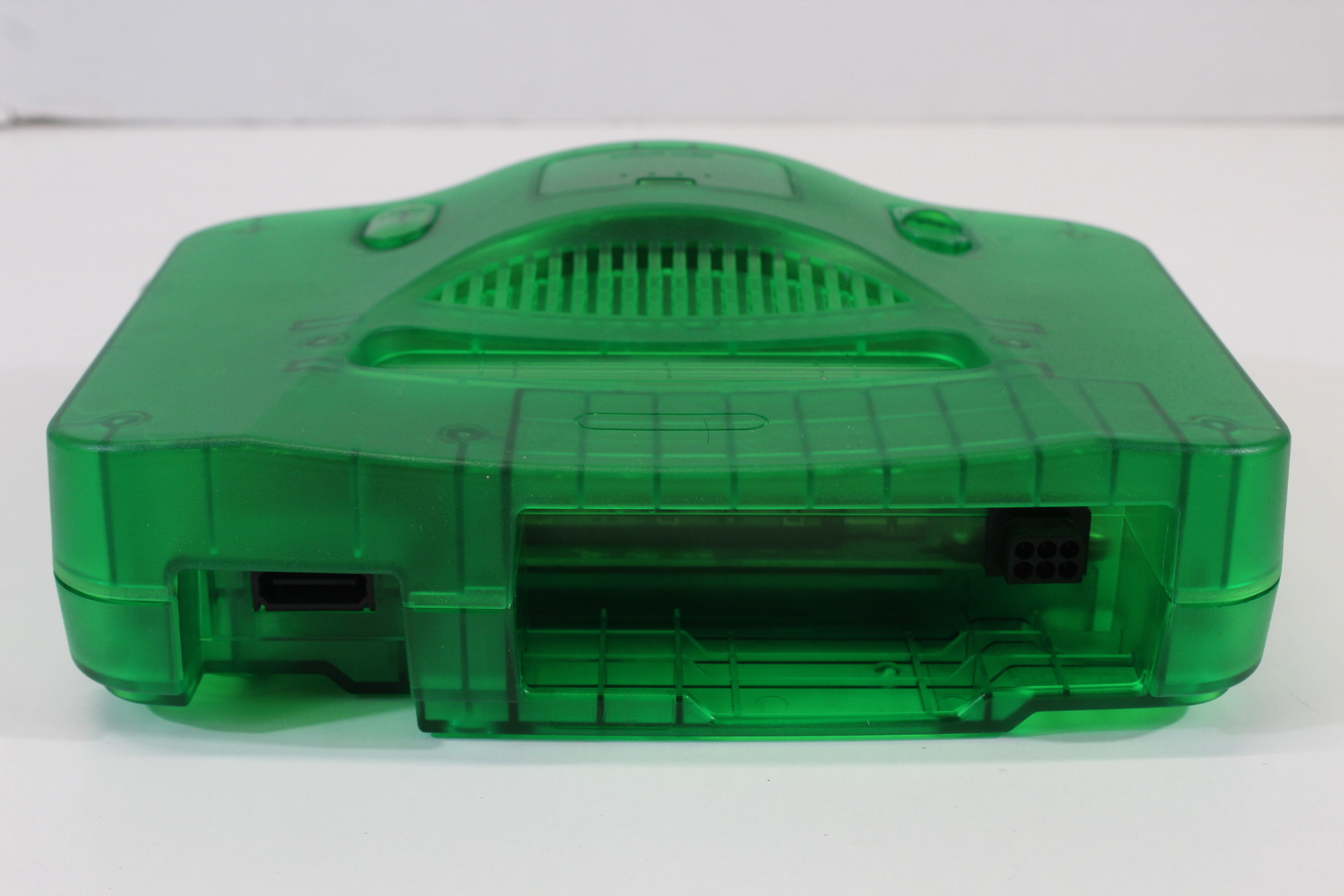 Nintendo 64 Clear Jungle Green Transparent Console White LED Mod NTSC REGION FREE & Controller x2 AC S-Video to HDMI Adapter 3 Games (A) N64
