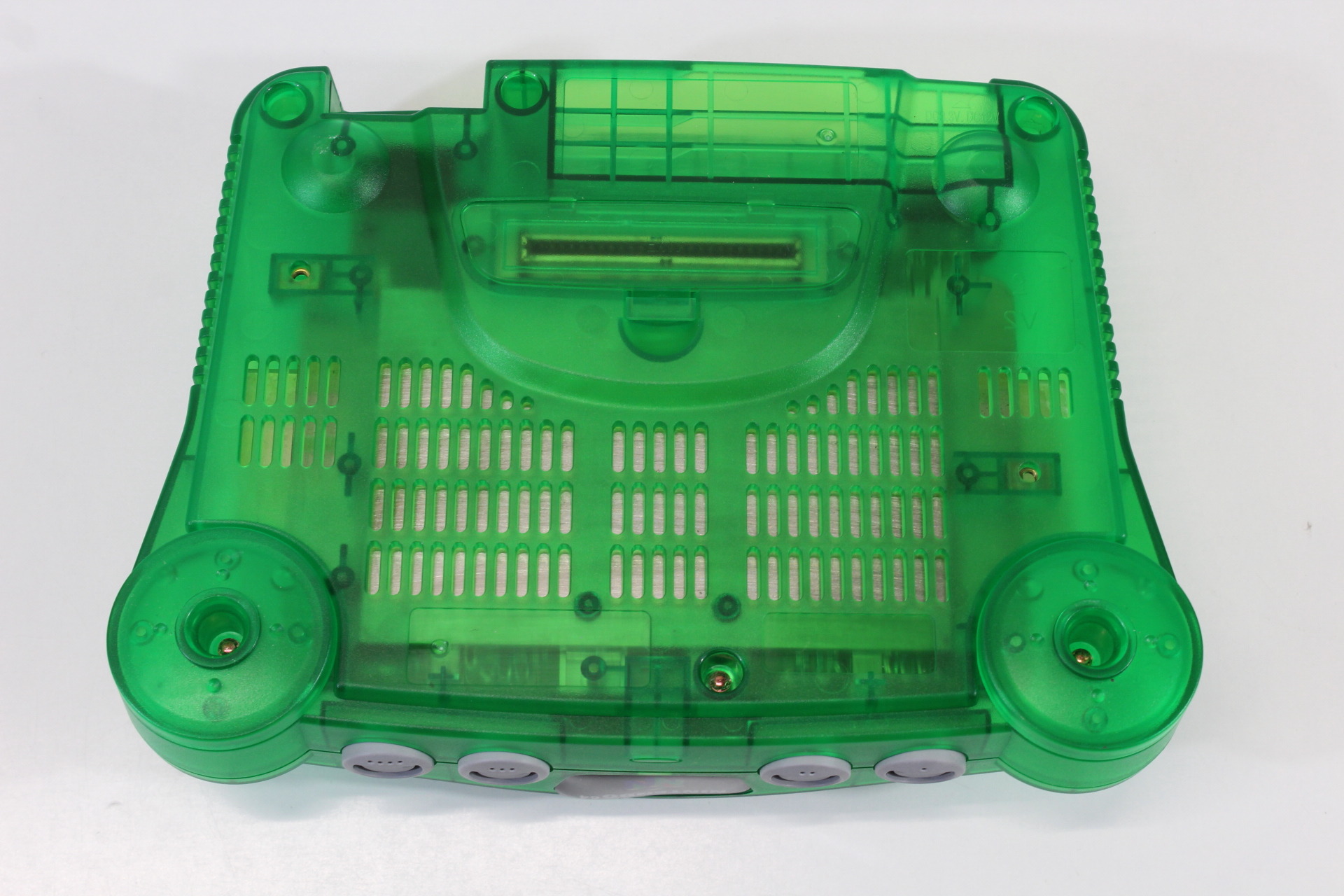 Nintendo 64 Clear Jungle Green Transparent Console White LED Mod NTSC REGION FREE & Controller x2 AC S-Video to HDMI Adapter 3 Games (A) N64