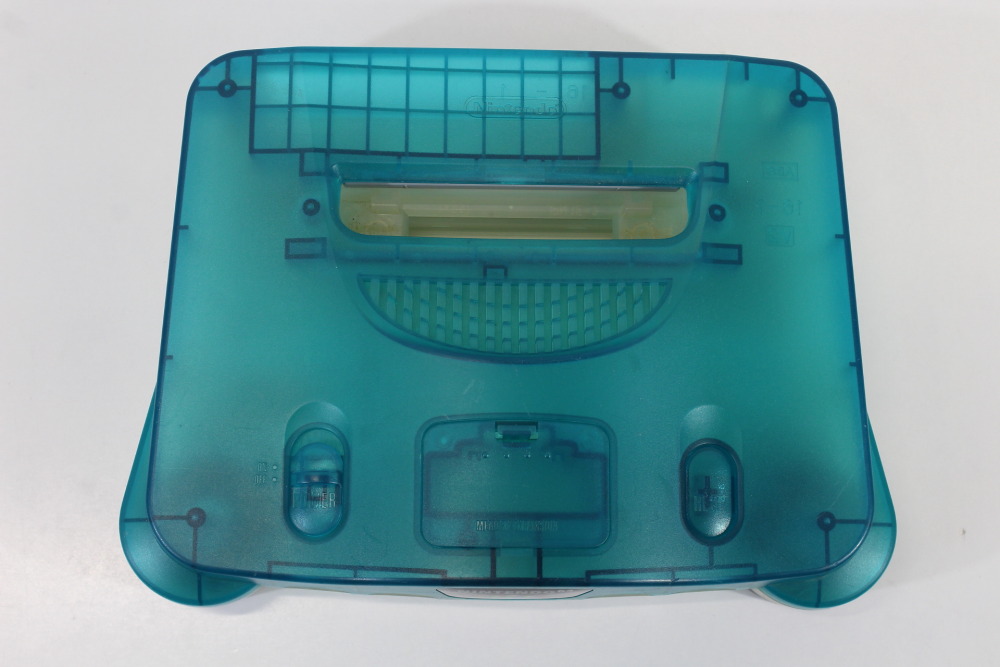 Nintendo 64 Toys R' Us Limited Clear Blue x Clear Console OEM Replacement Shell (C Cosmetic Damage) Nintendo 64 N64