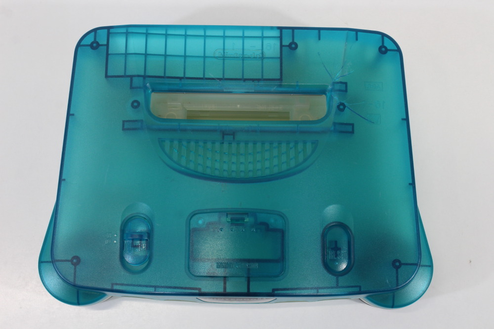 Nintendo 64 Toys R' Us Limited Clear Blue x Clear Console OEM Replacement Shell (C Cosmetic Damage) Nintendo 64 N64