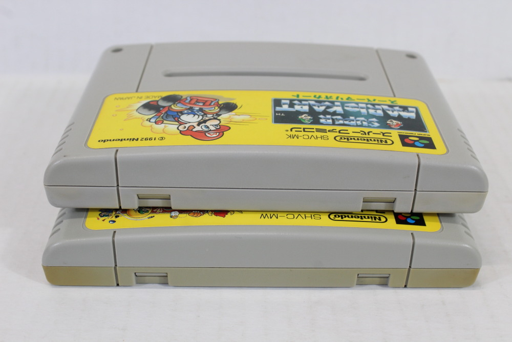 Lot of 2 Super Mario World & Kart (B) Nintendo Super Famicom SFC