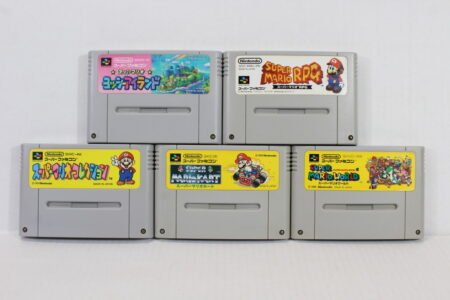 Lot of 5 Super Mario Kart World RPG Collection / All-Stars Yoshi's Island (B) Nintendo Super Famicom SFC
