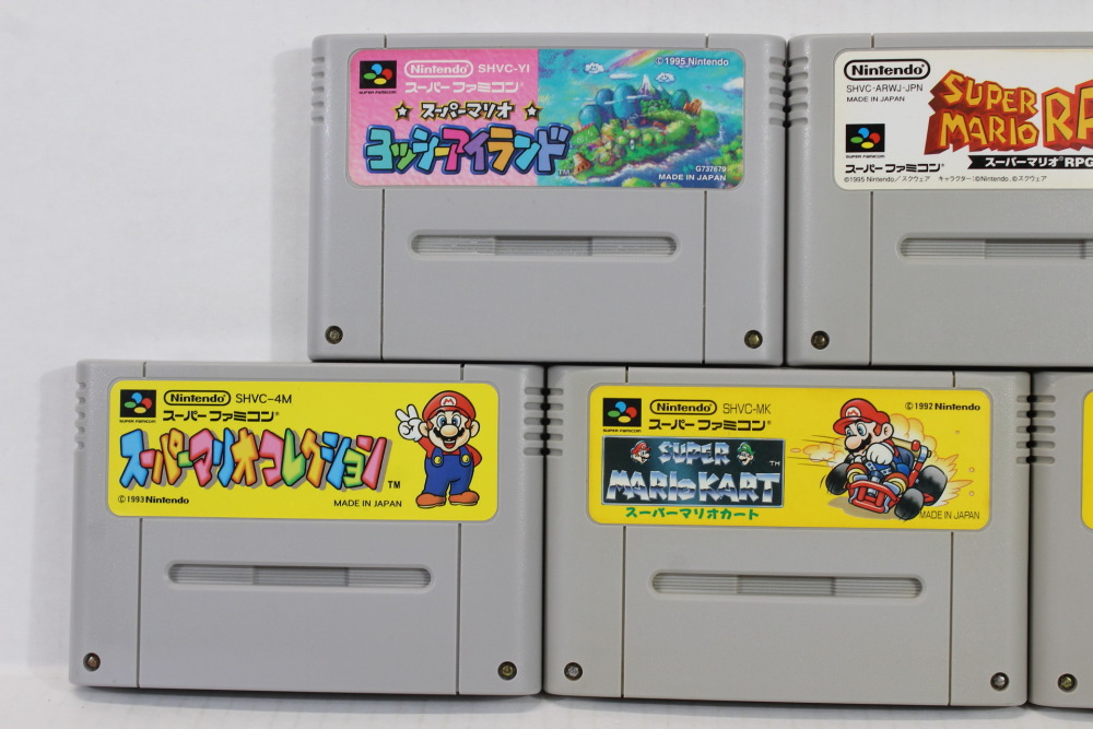 Lot of 5 Super Mario Kart World RPG Collection / All-Stars Yoshi's Island (B) Nintendo Super Famicom SFC
