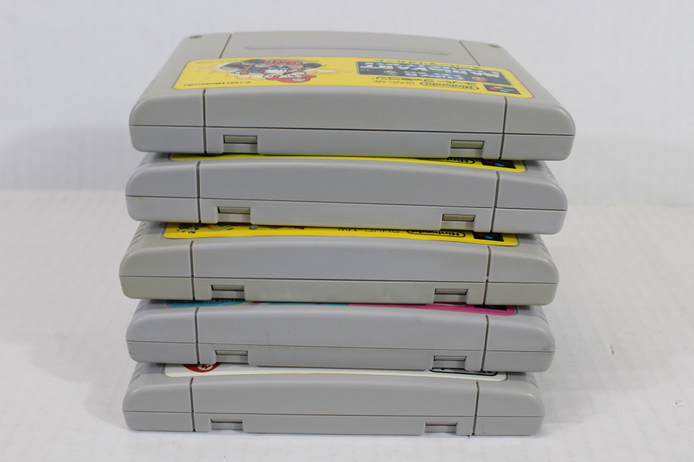 Lot of 5 Super Mario Kart World RPG Collection / All-Stars Yoshi's Island (B) Nintendo Super Famicom SFC
