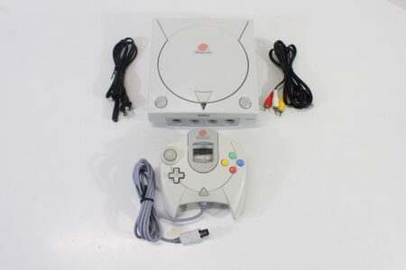 SEGA Dreamcast White Console & Controller AC AV HKT-3000 (B New Clock Battery) SEGA Dreamcast DC