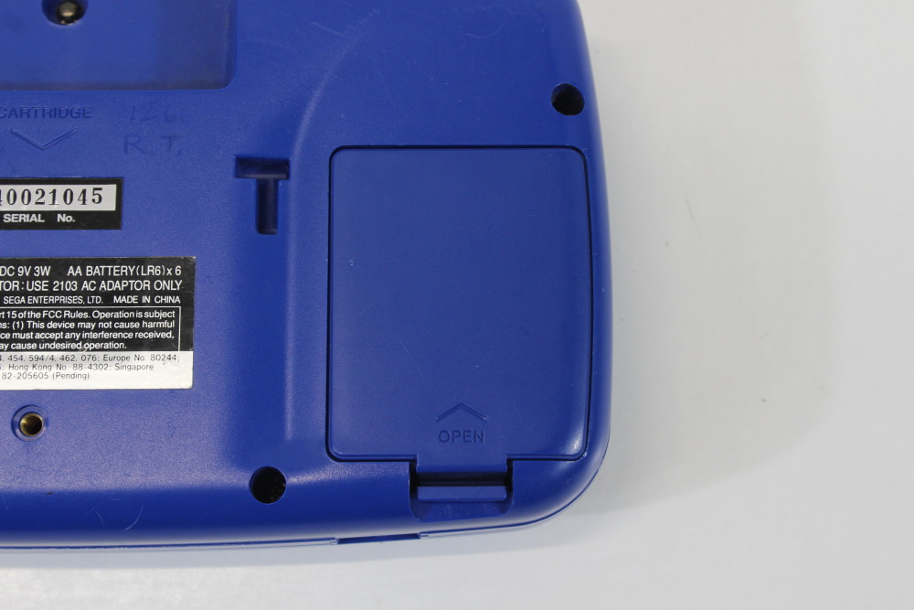 SEGA Game Gear Blue Console (NOT WORKING For Parts or Repair) SEGA Game Gear GG