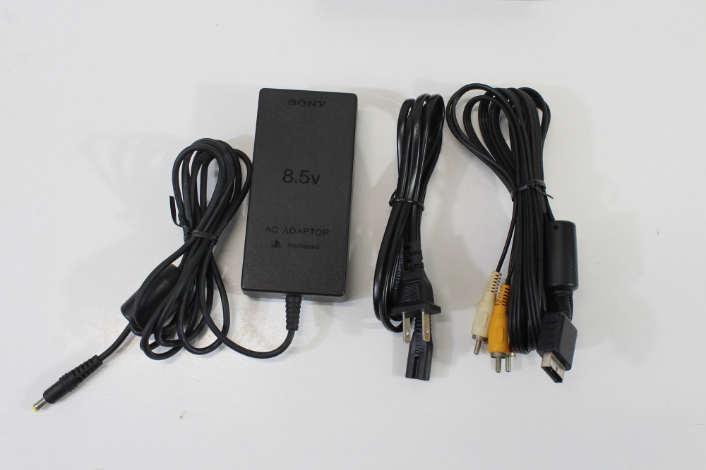 "New Laser" PS2 SCPH-77000 Slim Black Console & AV Cable AC Adapter (B) SONY PlayStation 2 PS2