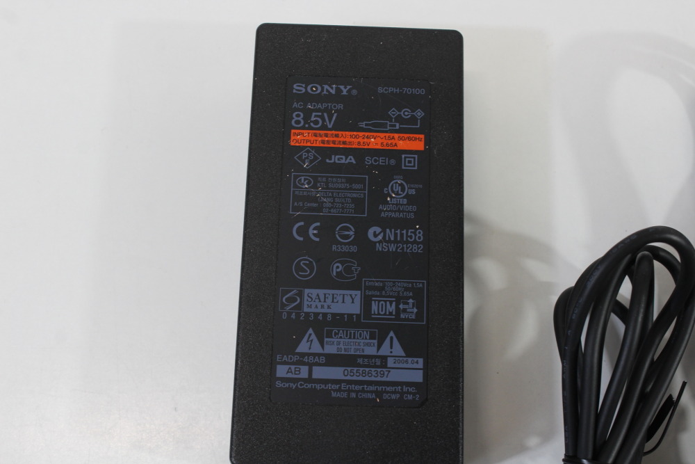 "New Laser" PS2 SCPH-77000 Slim Black Console & AV Cable AC Adapter (B) SONY PlayStation 2 PS2