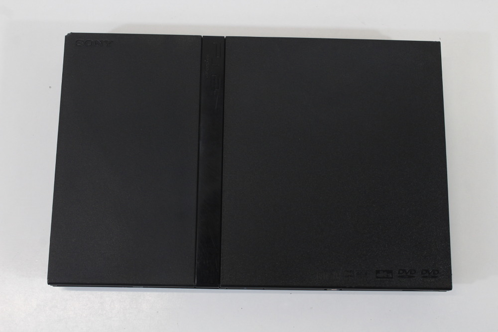 "New Laser" PS2 SCPH-77000 Slim Black Console & AV Cable AC Adapter (B) SONY PlayStation 2 PS2