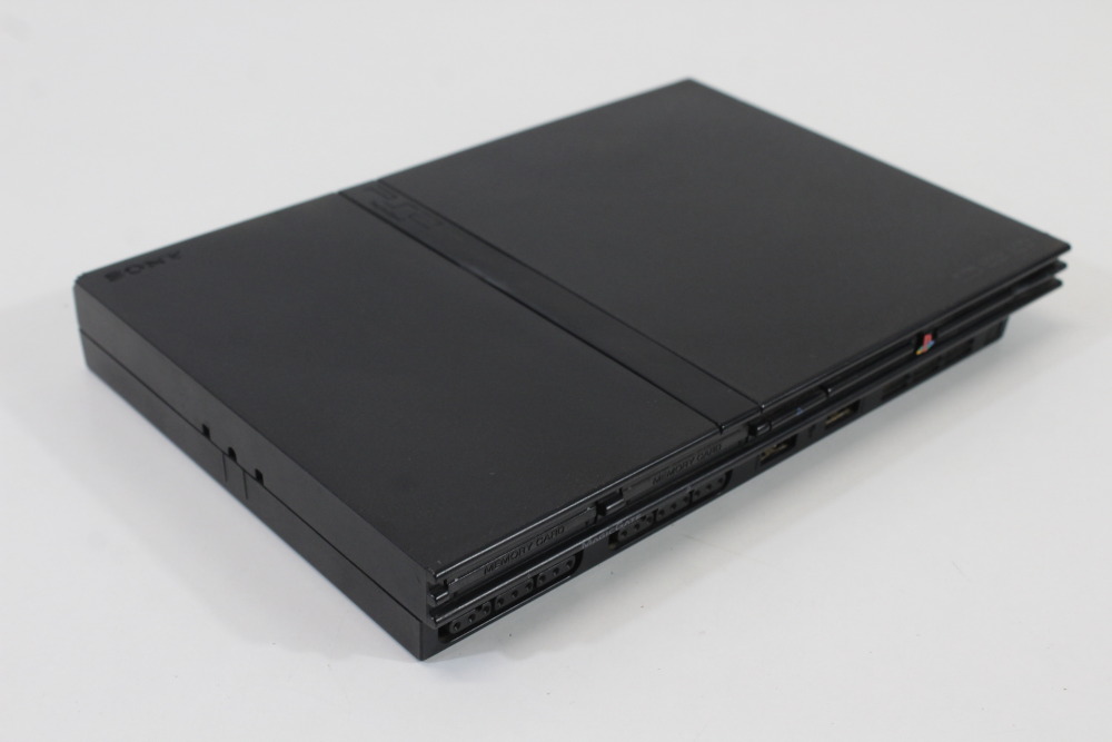 "New Laser" PS2 SCPH-77000 Slim Black Console & AV Cable AC Adapter (B) SONY PlayStation 2 PS2
