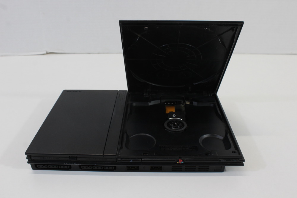 "New Laser" PS2 SCPH-77000 Slim Black Console & AV Cable AC Adapter (B) SONY PlayStation 2 PS2