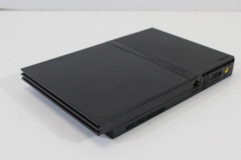 "New Laser" PS2 SCPH-77000 Slim Black Console & AV Cable AC Adapter (B) SONY PlayStation 2 PS2