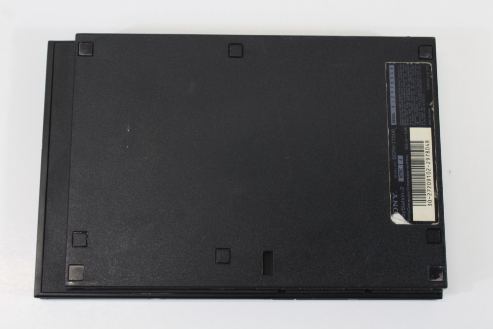 "New Laser" PS2 SCPH-77000 Slim Black Console & AV Cable AC Adapter (B) SONY PlayStation 2 PS2
