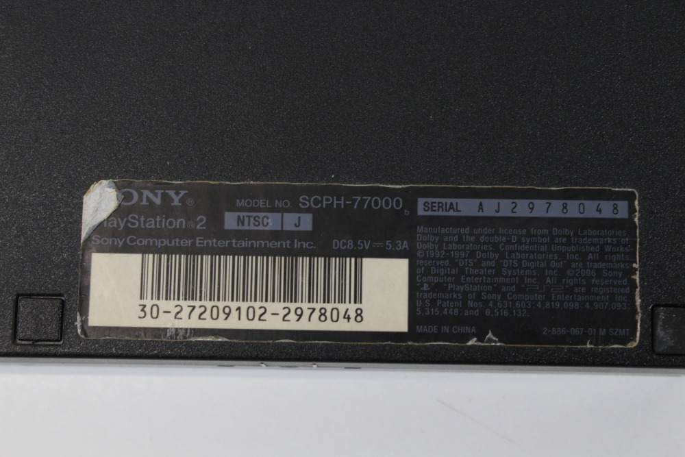 "New Laser" PS2 SCPH-77000 Slim Black Console & AV Cable AC Adapter (B) SONY PlayStation 2 PS2