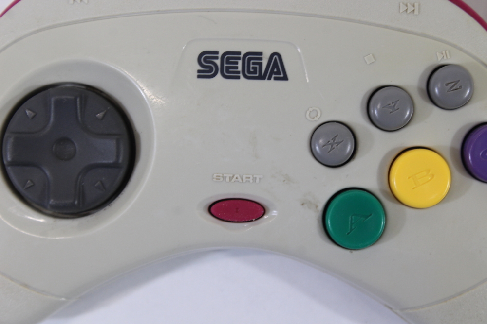 Lot of 2 Official Sega Saturn White Controllers HSS-0101 (B) SEGA Saturn SS