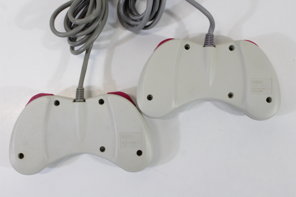 Lot of 2 Official Sega Saturn White Controllers HSS-0101 (B) SEGA Saturn SS
