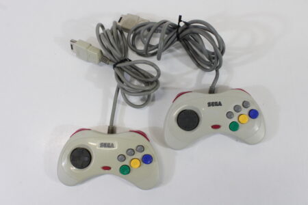 Lot of 2 Official Sega Saturn White Controllers HSS-0101 (C) SEGA Saturn SS
