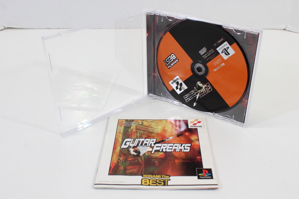 Konami Guitar Freaks RU018 Controller W/ Strap & Guitar Freaks (B) Playstation PS1 PS2