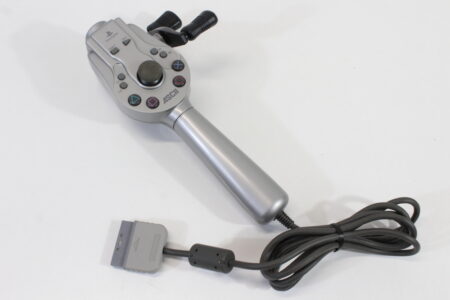 ASCII SLPH 00100 Tsuricon Fishing Controller Silver Playstation PS1 PS2 / 2 PS2 (B)