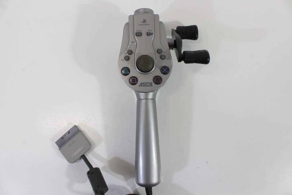 ASCII SLPH 00100 Tsuricon Fishing Controller Silver Playstation PS1 PS2 / 2 PS2 (B)
