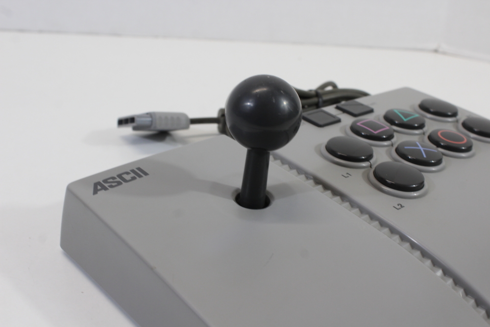 ASCII Fighter Stick V Jr. Arcade Joystick Controller ASC-0504J (B) Playstation PS1