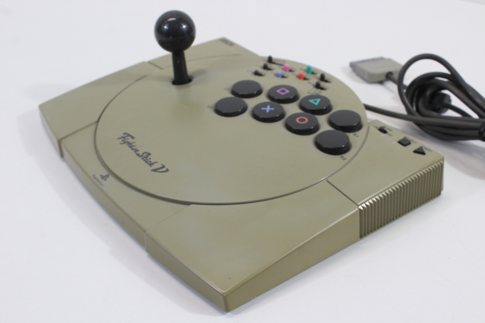 ASCII Fighter Stick V Arcade Joystick Controller ASC-0501J (B, Discolored) Playstation PS1