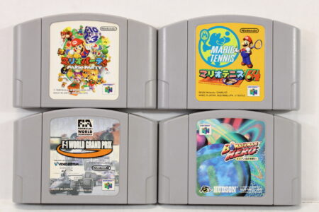 Lot of 4 Mario Party Mario Tennis Bomberman Hero F1 World Grand Prix (B) Nintendo 64 N64