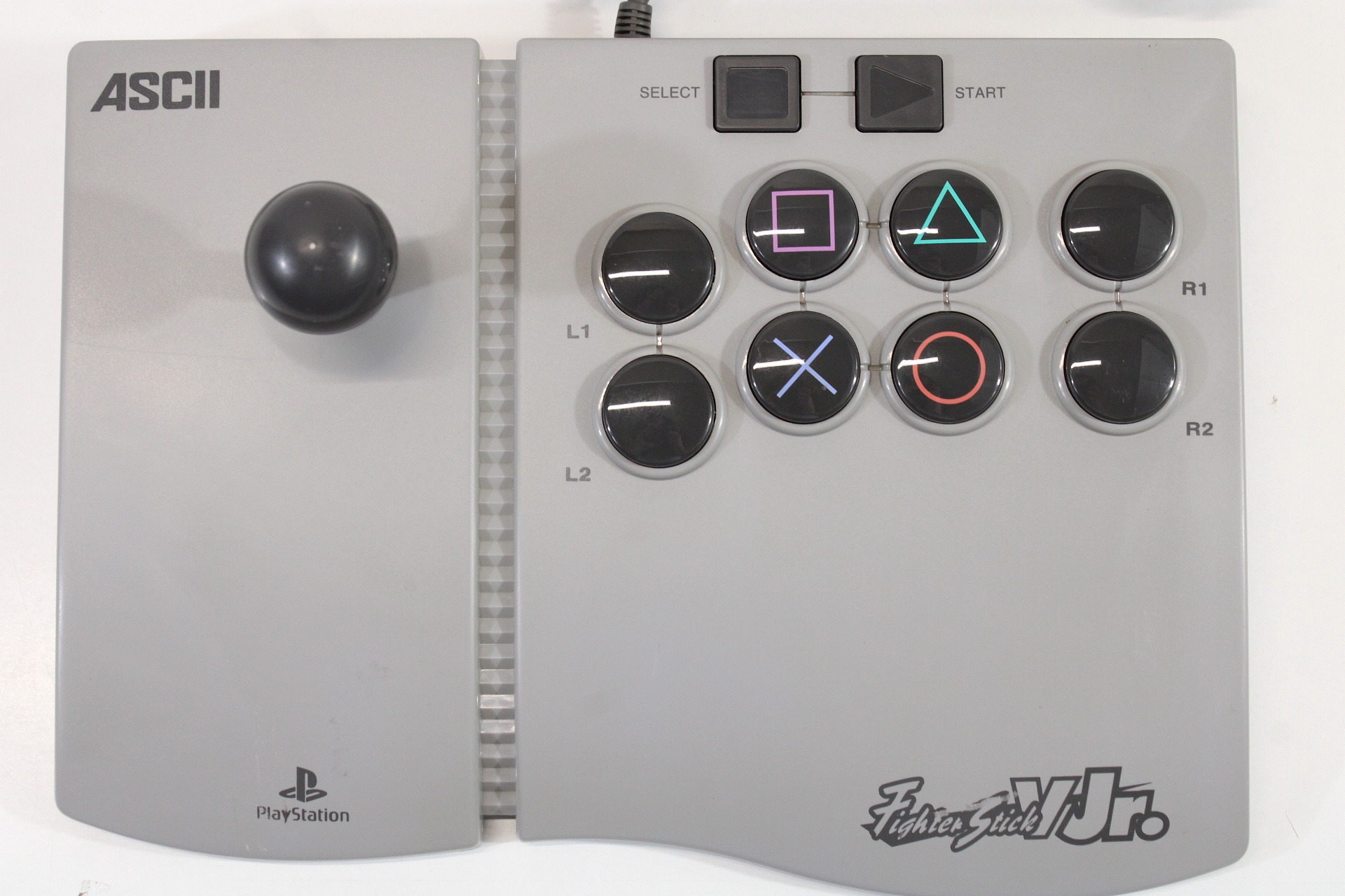 ASCII Fighter Stick V Jr. Arcade Joystick Controller ASC-0504J (B) Playstation PS1