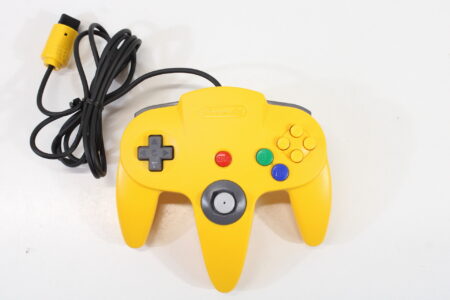 Official Nintendo 64 Controller Yellow 10/10 Tight Stick N64 (A)