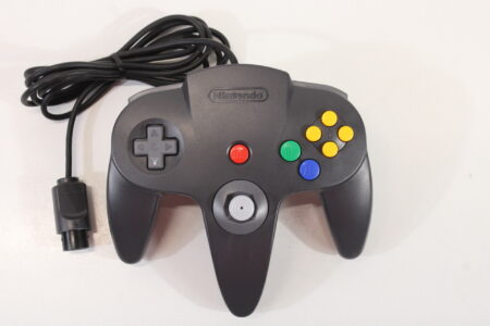 Official Nintendo 64 Black Controller 9/10 Tight Stick TESTED N64 (B)