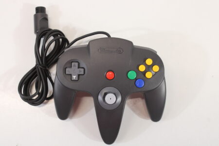 Official Nintendo 64 Black Controller 8/10 Tight Stick TESTED N64 (B)
