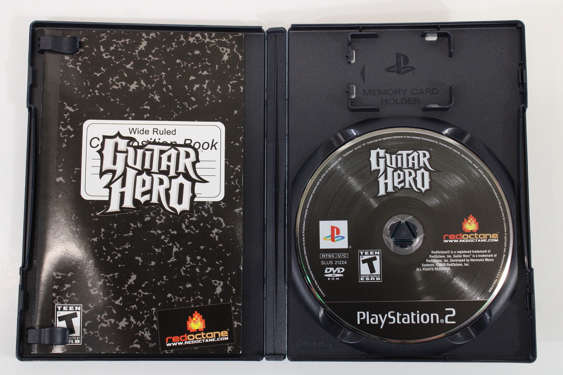 Red Octane Guitar Hero Wireless Controller Boxed with Receiver, Guitar Hero Game, and Strap (B) PlayStation 2 PS2