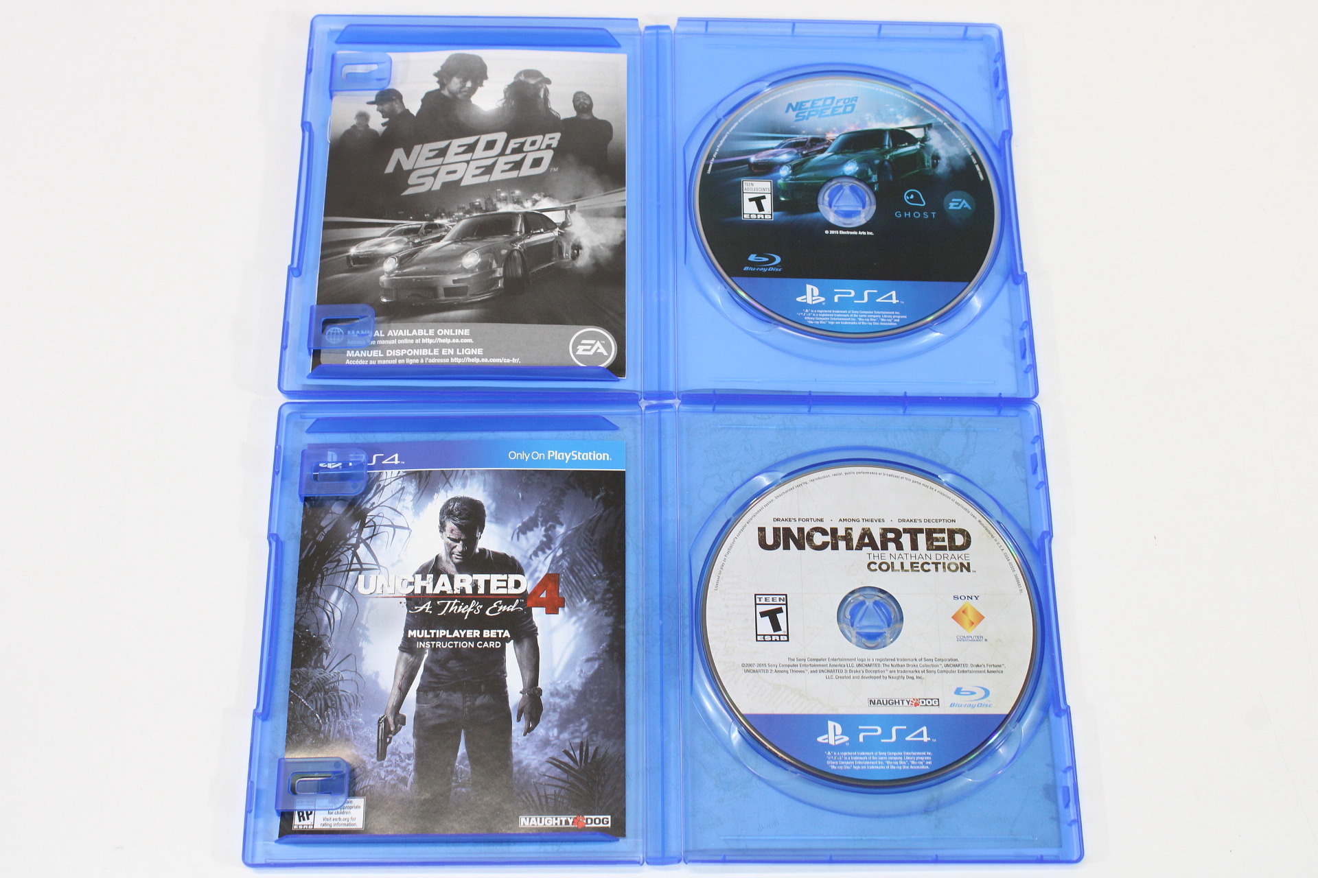 North American PlayStation 4 PS4 console Boxed CUH-1215A Uncharted Need for Speed (USA) (B)
