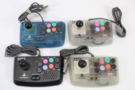 Wholesale Lot of 4 Hori Compact Joysticks Clear Blue Black Arcade Controller (For PARTS or Repair JUNK)