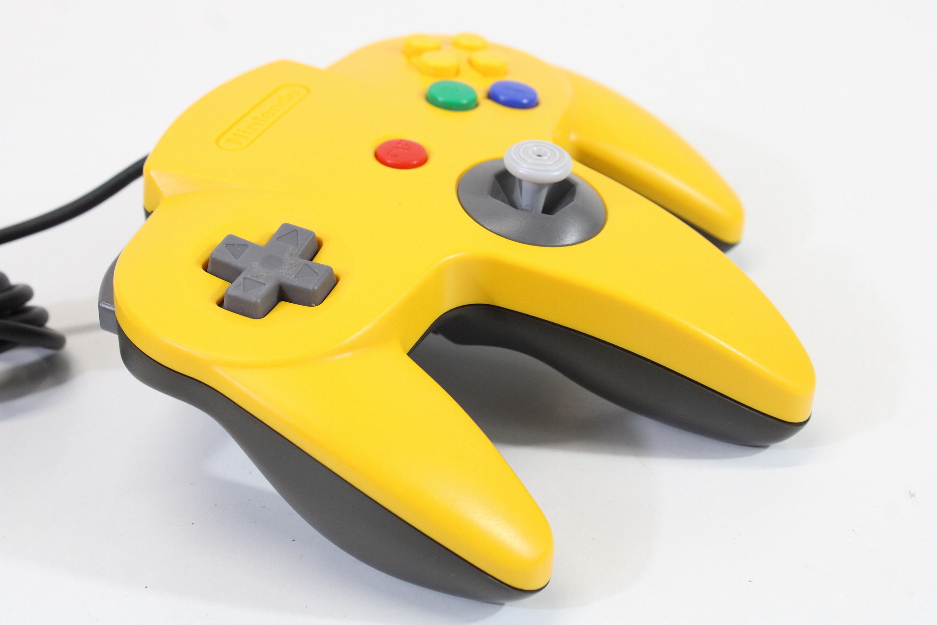 Official Nintendo 64 Controller Yellow x Black 9/10 Tight Stick N64 (B)