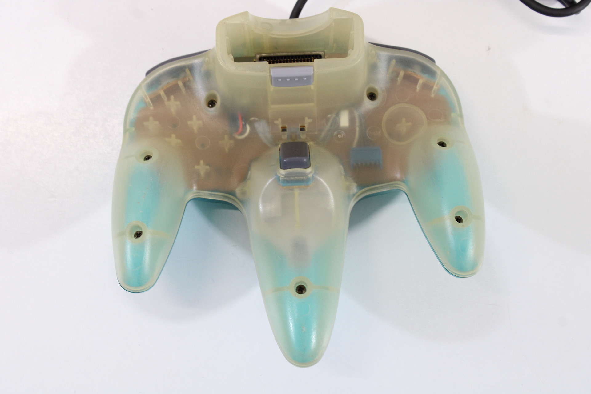 Official Nintendo 64 Ocean Ice Blue x Clear Controller 8/10 Stick N64 (B)