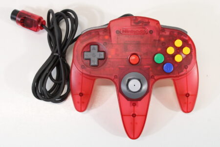Official Nintendo 64 Controller Watermelon Red x Clear Back 8/10 Tight Stick N64 (B)