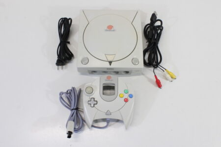 SEGA Dreamcast White Console & Controller AC AV HKT-3000 (B New Clock Battery) SEGA Dreamcast DC