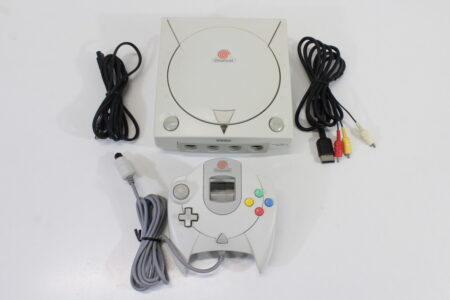 SEGA Dreamcast White Console & Controller AC AV HKT-3000 (B New Clock Battery) SEGA Dreamcast DC