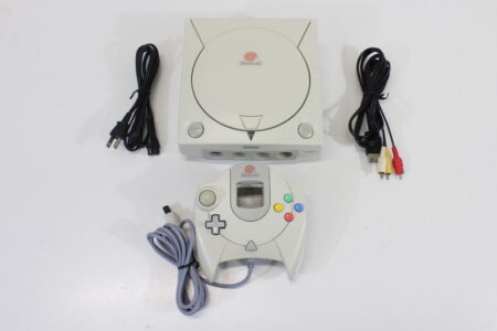 SEGA Dreamcast White Console & Controller AC AV HKT-3000 (B New Clock Battery) SEGA Dreamcast DC