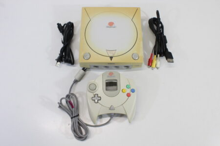 SEGA Dreamcast White Console & Controller AC AV HKT-3000 (C Discolored New Clock Battery) SEGA Dreamcast DC