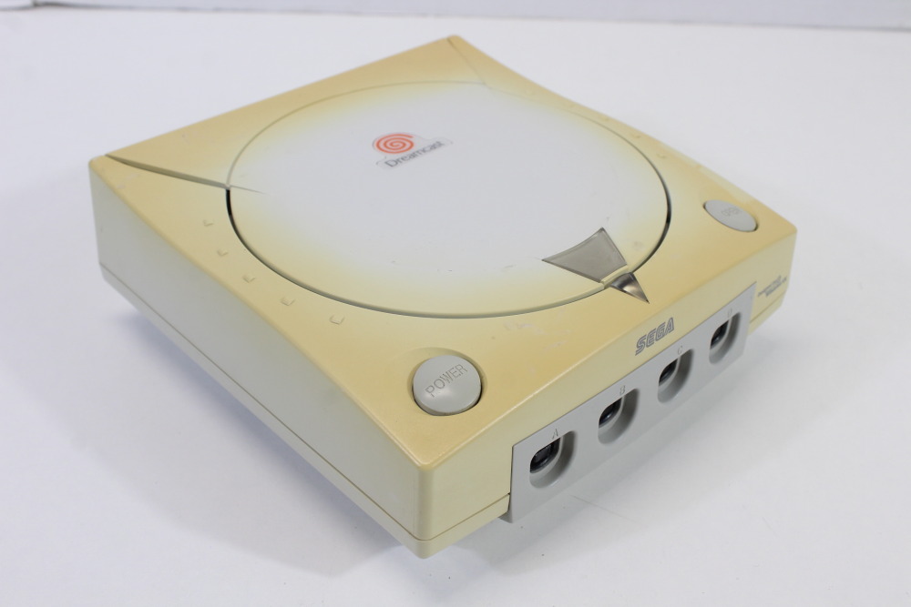 SEGA Dreamcast White Console & Controller AC AV HKT-3000 (C Discolored New Clock Battery) SEGA Dreamcast DC