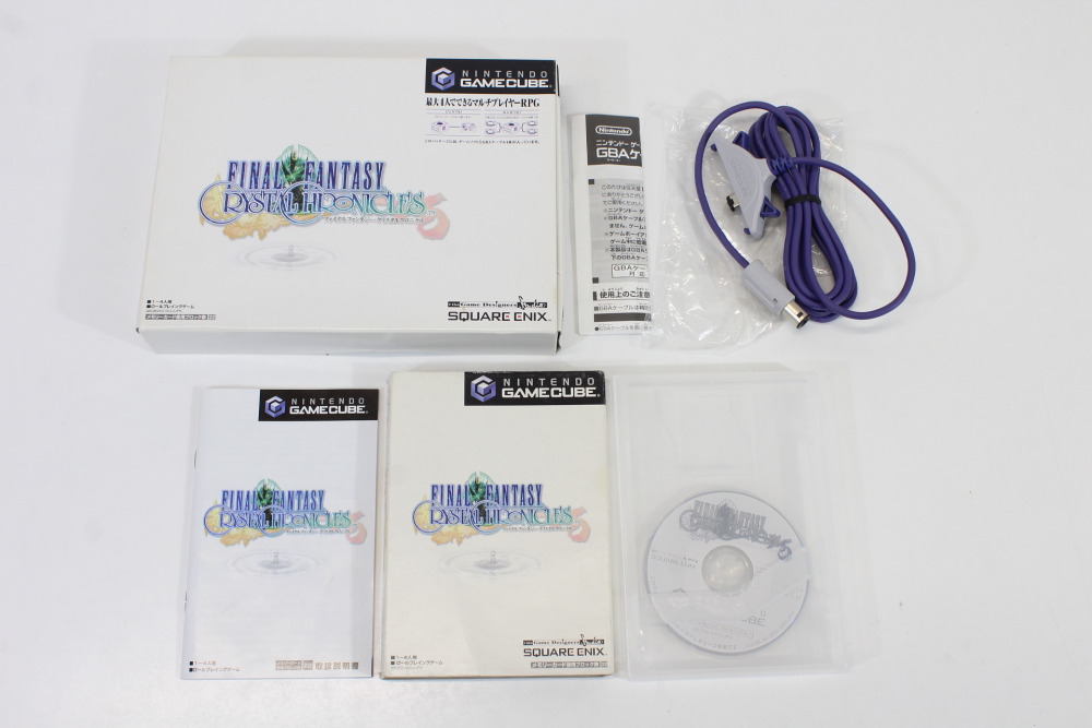 Final Fantasy Crystal Chronicles CIB Boxed W/ GBA Cable (A) Nintendo GameCube GC