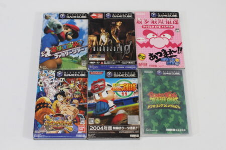 Lot of 6 Nintendo GameCube Games Mario Golf Biohazard Zero Made in Wario One Piece Grand Battle Pawapuro Donkey Kong Jungle Beat (B) Nintendo GameCube GC