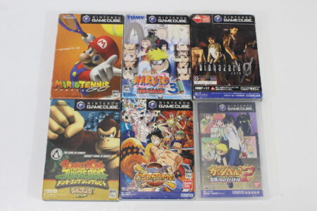 Lot of 6 Nintendo GameCube Games Mario Tennis Naruto 3 Biohazard 0 Zero One Piece Grand Battle 3 Zatch Bell 2 Donkey Kong Jungle Beat (B) Nintendo GameCube GC