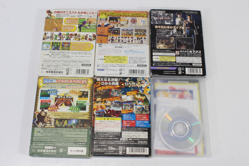 Lot of 6 Nintendo GameCube Games Mario Tennis Naruto 3 Biohazard 0 Zero One Piece Grand Battle 3 Zatch Bell 2 Donkey Kong Jungle Beat (B) Nintendo GameCube GC